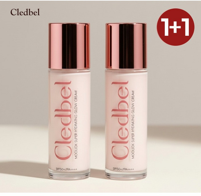 끌레드벨 톤업 선크림 30ml 물광 기미 잡티커버 데일리 선케어 +원형손거울, 2개