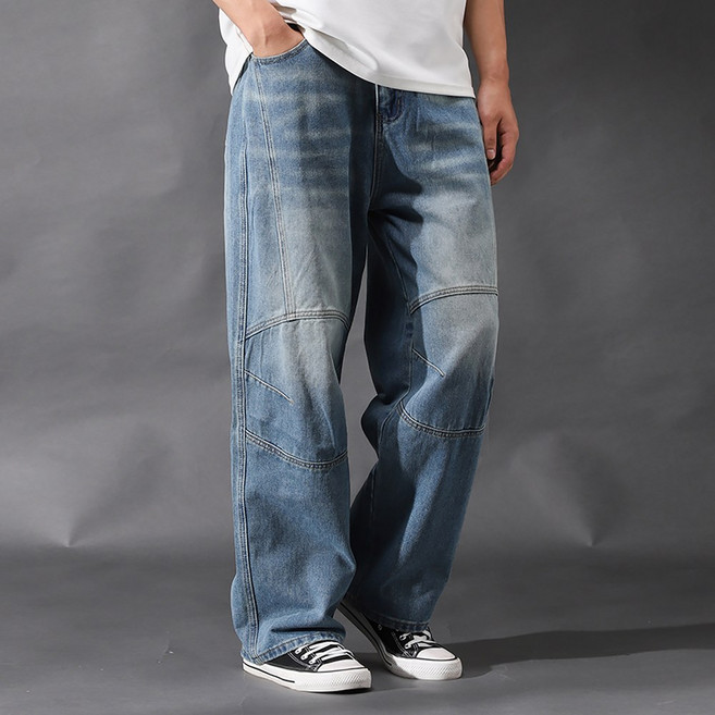 후앙스 와이드 무릎절개 유틸리티 데님 팬츠 NJCP-8699