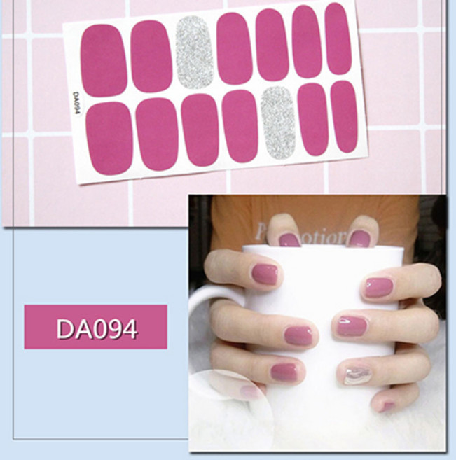 민스리빙 젤 네일스티커 붙이는 네일패치 페디 큐어 DA, 1개, DA094