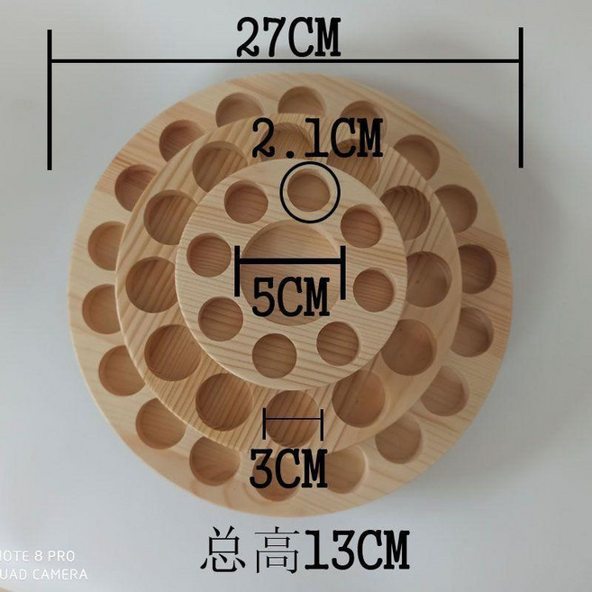 新款實木精油收納盒 桌面展示架松木箱, 精油實木架, N/A