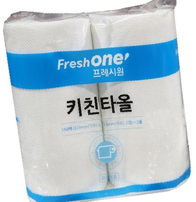 키친타올(프레시원 150매x2롤) / 2겹 주방 타월 CJ프레시웨이