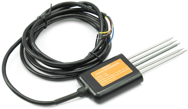 DFROBOT 스마트 농업용 RS485 4 in 1 토양 수분 온도 pH 및 EC 센서 (SEN0604), 1개