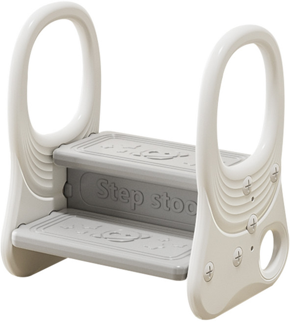 키들 아기 2단 계단 디딤대, 화이트, 1개