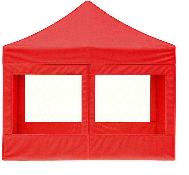 리브포어스 벨크로타입 접이식 캐노피 천막+프레임+바람막이(일반/투명), 레드, [벨크로]지붕+프레임+투명4면바람막이4면, 2mx2m