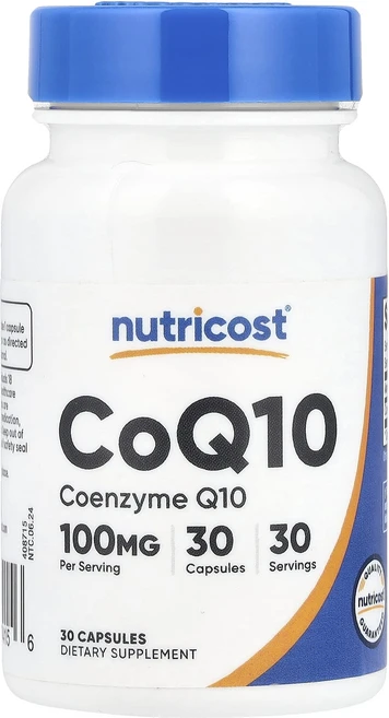 새해 첫좋은선물 Nutricost CoQ10 100mg 캡슐 30정 제대로 할인합니다, 1개 - 쿠팡