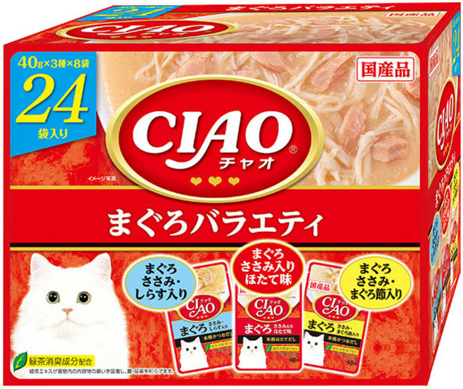 이나바 챠오 파우치 24P 고양이간식, 960g, 1개