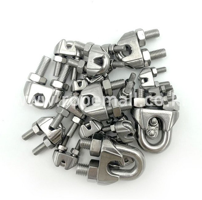 스텐 와이어 클립 U유볼트 클램프 고정 고리 로프 줄 체결 연결 부속 크립 SUS304 최다사이즈보유, 1개