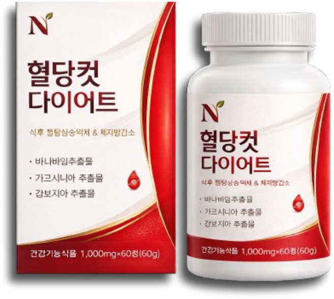 혈당조절 바나바잎 탄수화물 컷팅제 혈당케어 바나바잎, 1박스, 60정