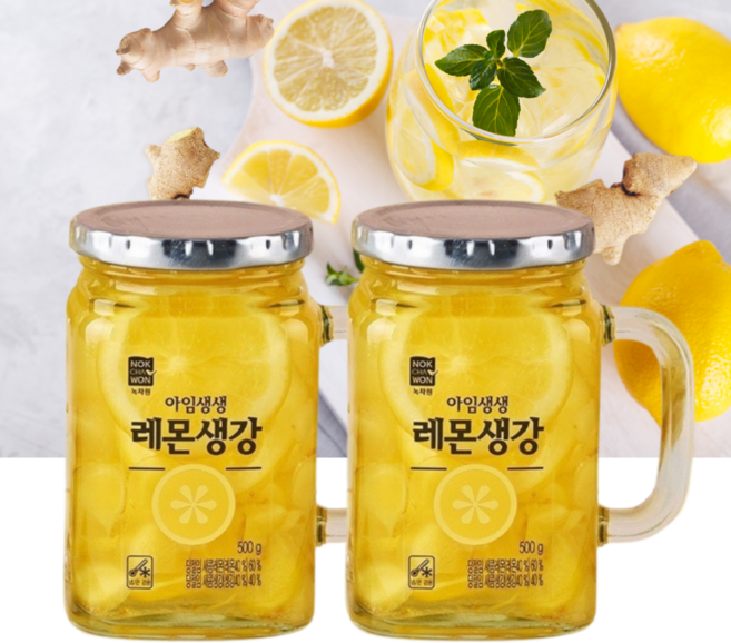 녹차원 아임생생 레몬생강차, 2개