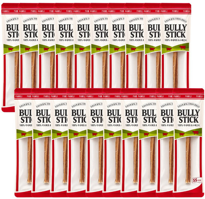 파밀리 강아지 불리스틱 간식, 20개, 4g, 소우신