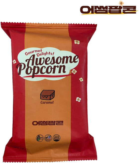어썸팝콘 카라멜 / NON-GMO 수제 천연버터, 12개, 30g