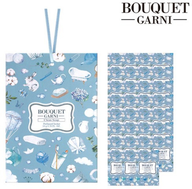 부케가르니 퍼퓸 드 샤쉐 클린솝향 S, 2.3g, 40개