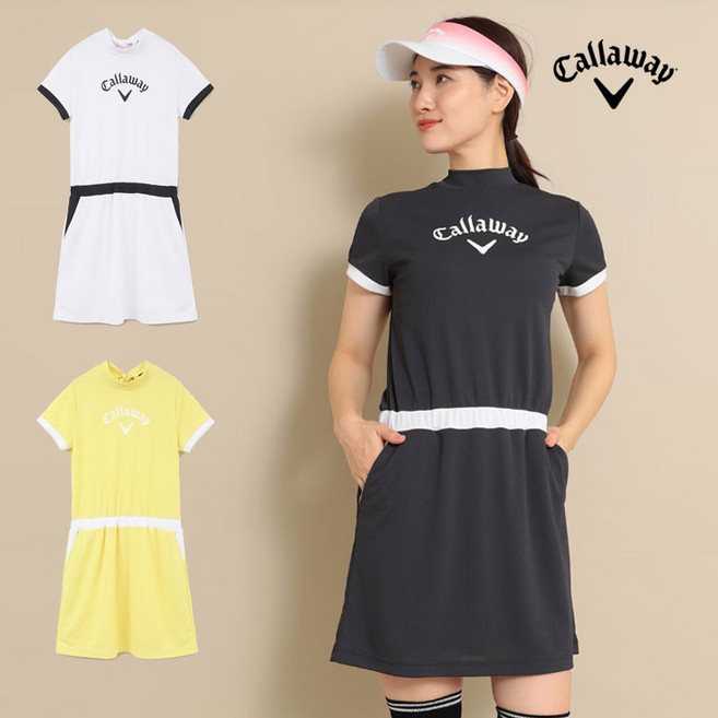 24SS 캘러웨이 여성골프웨어 클로즈드 메쉬 원피스
