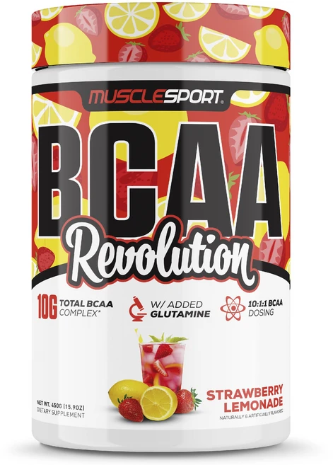 머슬스포츠 BCAA 레볼루션 스트로베리 레모네이드, 450g, 1개 - 쿠팡