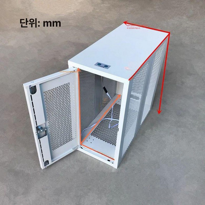 컴퓨터 보관함 보안케이스 렉 PC방 데스크탑 자물쇠, 1-2대 대백색, 공식 표준 구성, 1개