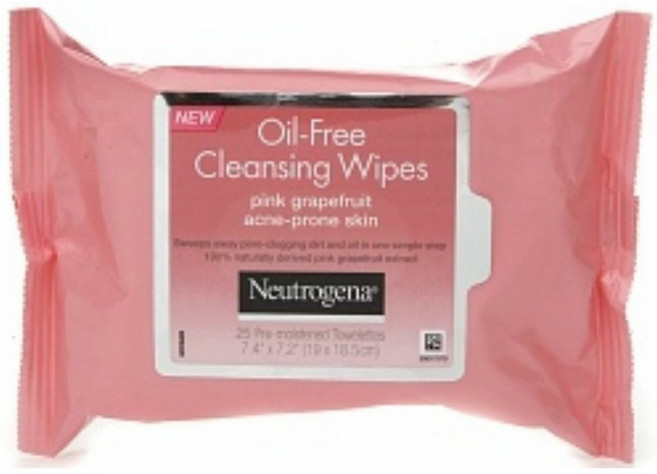 뉴트로지나 오일-프리 클렌징 와이프 핑크 자몽 25매입, 1개
