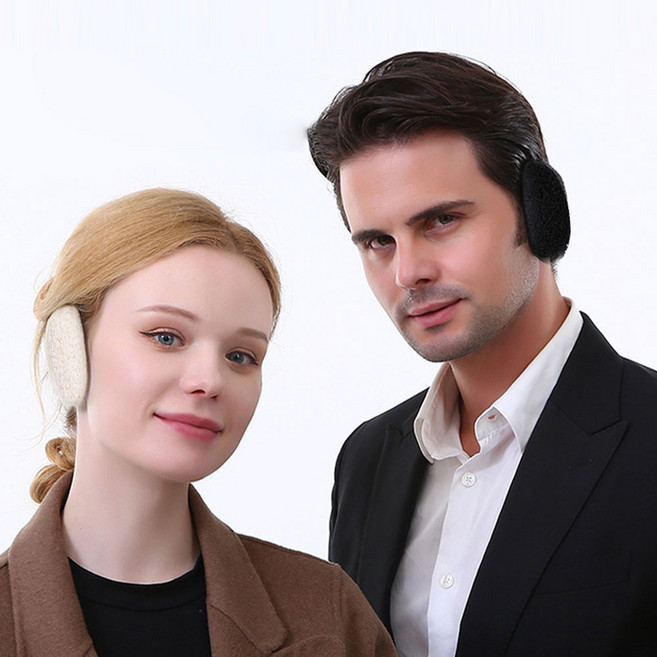 1+1 똑딱 뽀글이 귀마개 남여공용 귀도리 이어머프 커플 방한용품