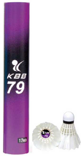 배드민턴 깃털 셔틀콕 KBB 79 12p, 혼합 색상, 12개입, 1개
