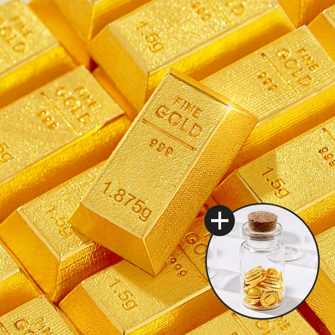 [골드팡] 24K순금 999 임페리얼 골드바 금테크 오브제 1.875g +미니유리병 중정 (당일도착) 기념주화 황금쌀 콩알 주물금 미니금바 금거래소 저중량 금테크