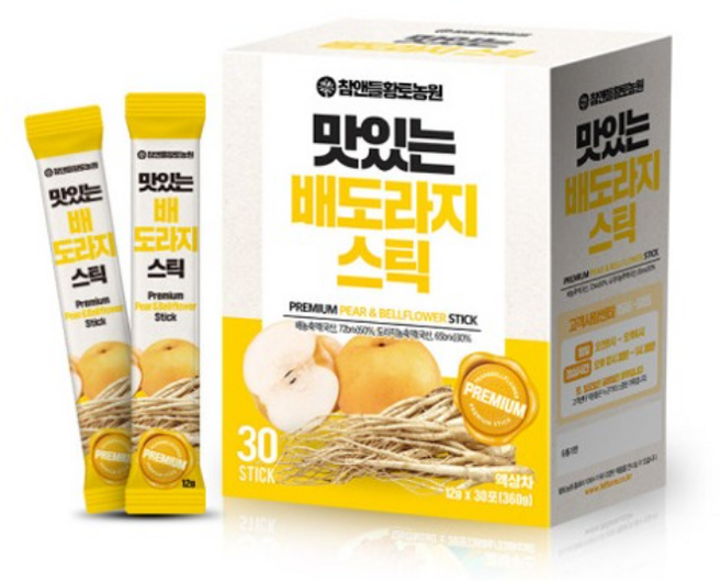 [명절선물] 건강한 배도라지 스틱 + 선물용 쇼핑백, 12g, 30개