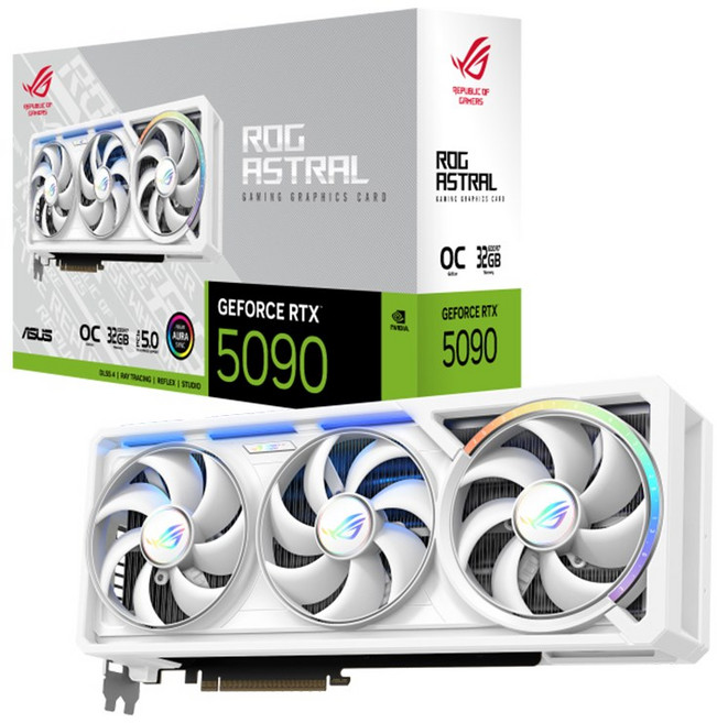 ASUS ROG Astral 지포스 RTX 5090 WHITE OC D7 32GB 인텍앤컴퍼니, 단품