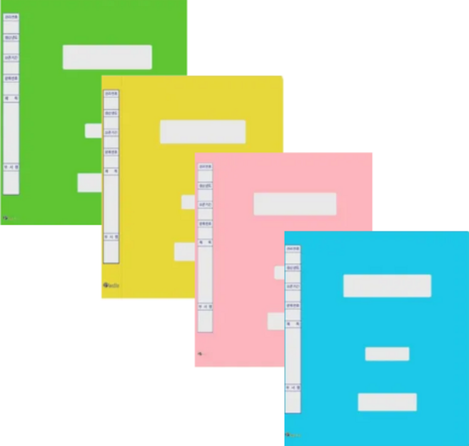 오피츄 A4 종이정부파일 서류보관용, 40개, 노랑