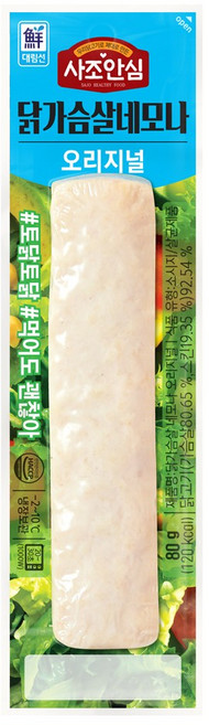 대림 사조안심 닭가슴살 네모나 오리지널 80g, 1개