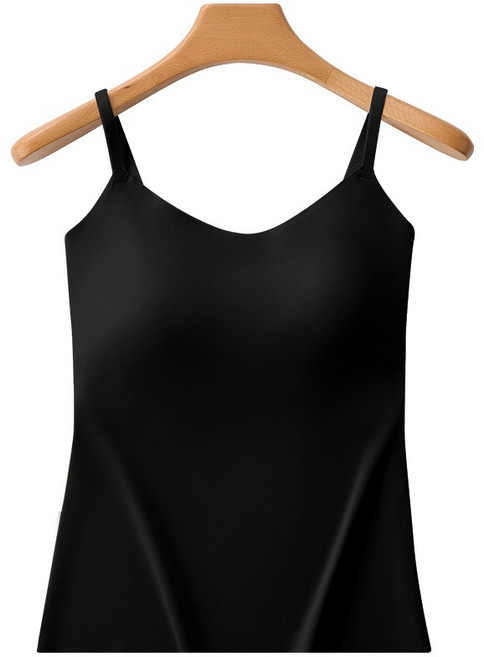 美背吊帶 長版胸墊 背心 女生背心 固定杯 無痕內衣 打底 大尺碼 吊帶背心 女生 H-f30