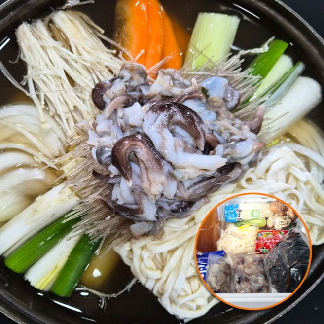 [올인원 밀키트] 제철 새조개 쭈꾸미 샤브샤브 (육수+야채+면+초장 풀세트), 없음, 1