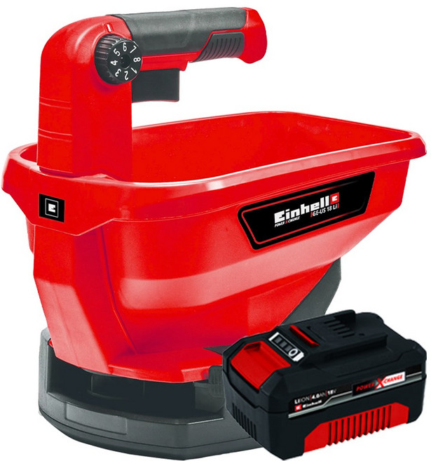 독일 아인헬 무선 전동 비료 씨앗 염화칼슘 살포기 파종기 다용도 동력 자동 살포기 충전식 / 배터리 2.5Ah포함, 충전살포기 GE-US18 (2.5Ah배터리), 1개