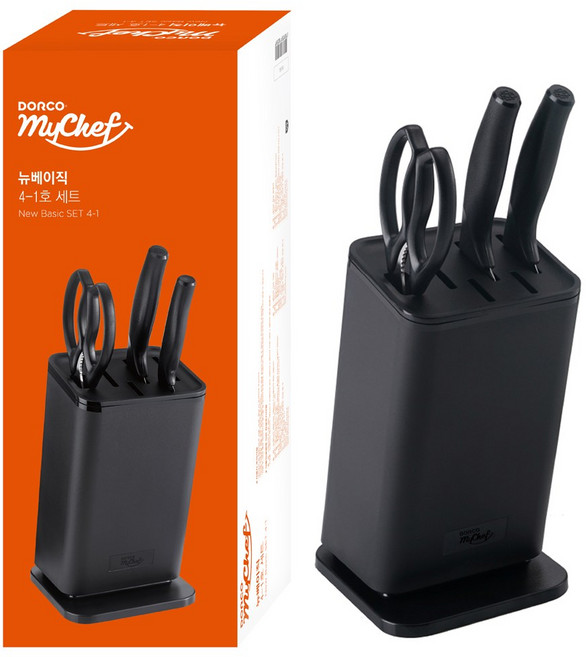 도루코 뉴베이직 4-1호 식도과도가위 칼블럭세트, 1개