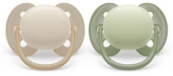 필립스아벤트 울트라 소프트 노리개젖꼭지 0-6개월 아이보리+그린, 0~6개월, 아이보리 + 그린, 1세트