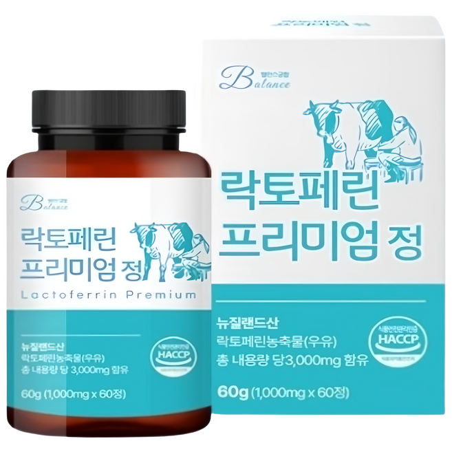 밸런스궁합 락토페린 프리미엄 정 3000mg 60정, 1개
