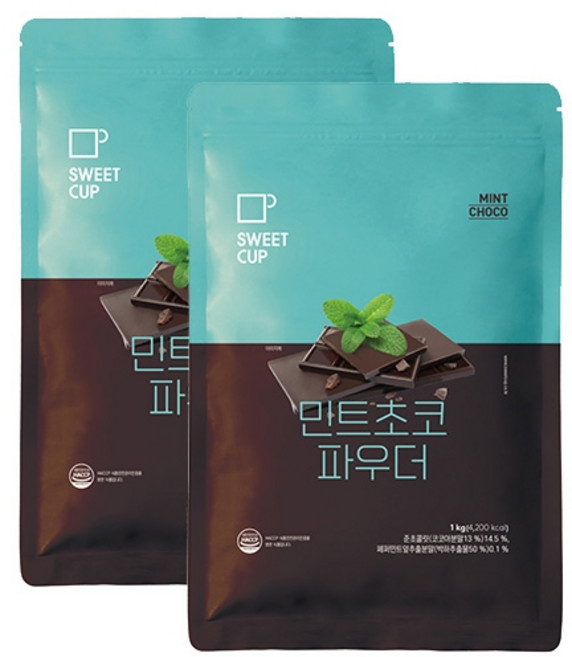 스위트컵 민트초코 파우더, 1kg, 1개입, 2개