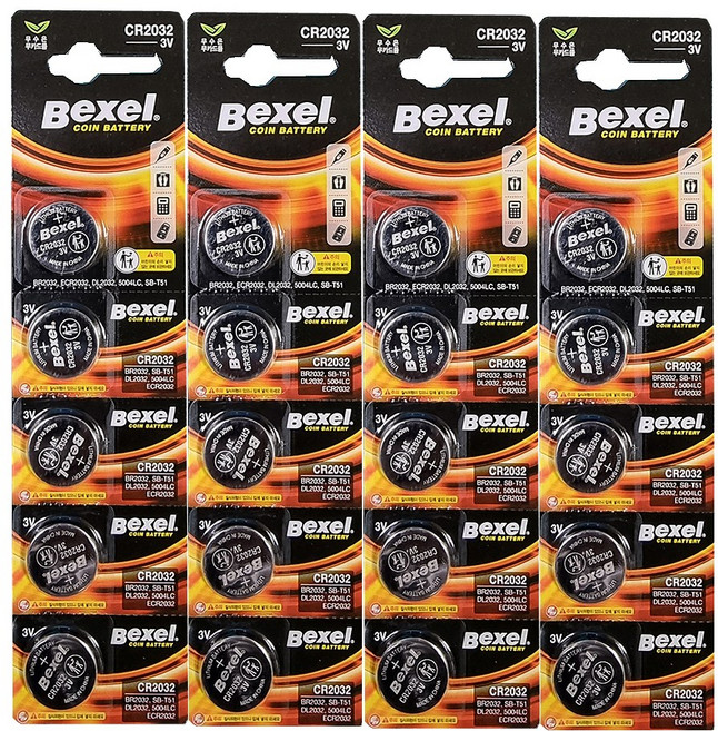 벡셀 코인건전지 CR2032, 5개입, 4개