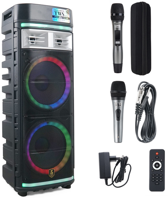 이동식 블루투스 무선 파티박스 버스킹 앰프 스피커 + 노래방 마이크 CR500세트, CR500EA 스피커+유선+무선