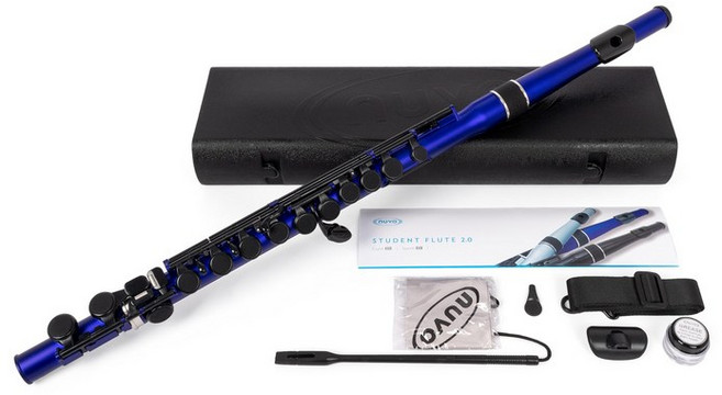 NUVO 누보 플라스틱제 관악기 완전 방수 사양 플루트 C조 Student Flute 2.0 BlueBlack N235SFBB (전용 하드 케이스 첨부) [], 1개