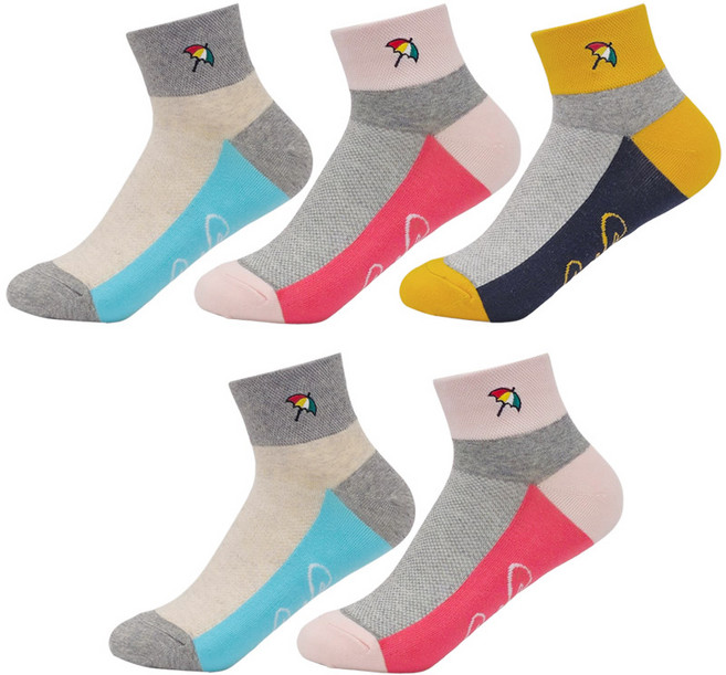 아놀드파마 여성매쉬 캐주얼양말 단목 5켤레 AP6637