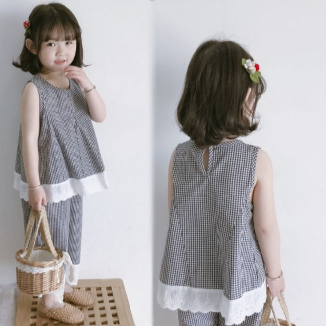 별비 여아용 여름 심플상하복세트 등원룩 외출룩