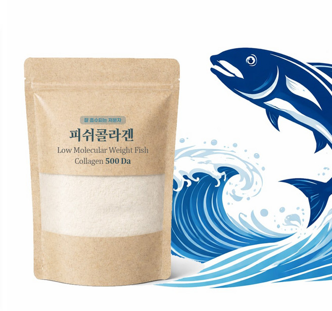 오케이 500달톤 저분자 피쉬콜라겐 펩타이드 분말 초저분자, 1개, 100g