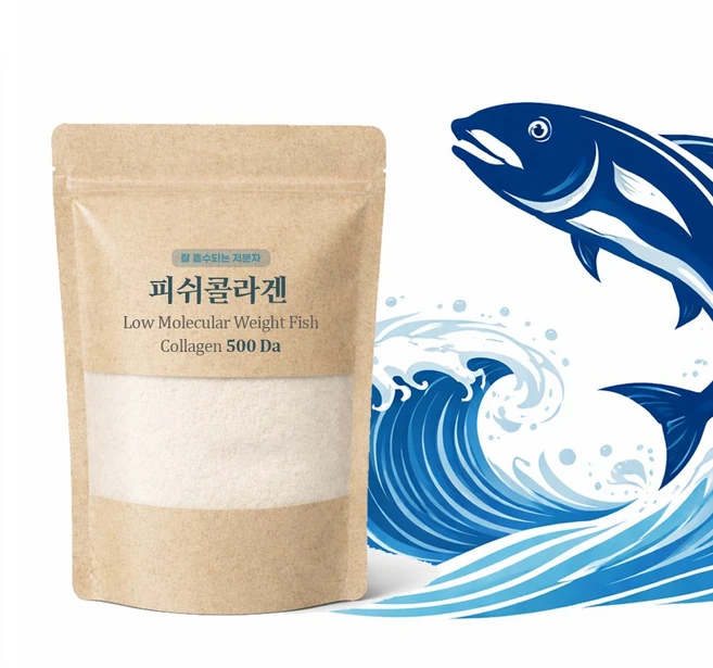 오케이 500달톤 저분자 피쉬콜라겐 펩타이드 분말 초저분자, 1개, 100g - 쿠팡