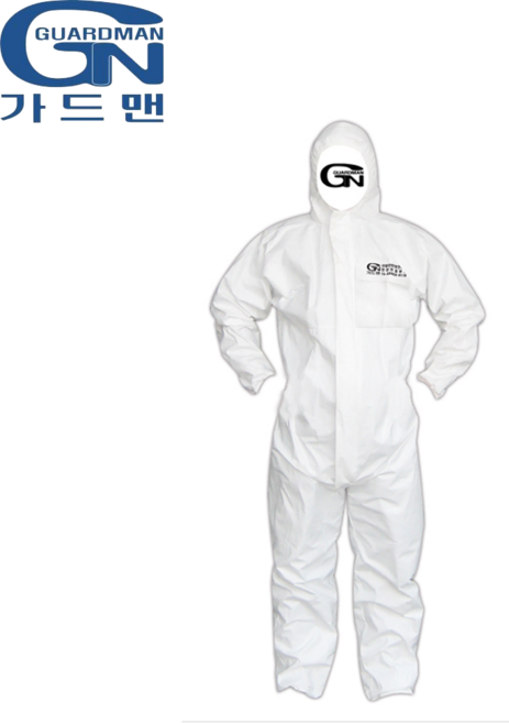 가드맨 FS 원피스 방역복 방진복 보호복 일회용작업복, 흰색, 10개