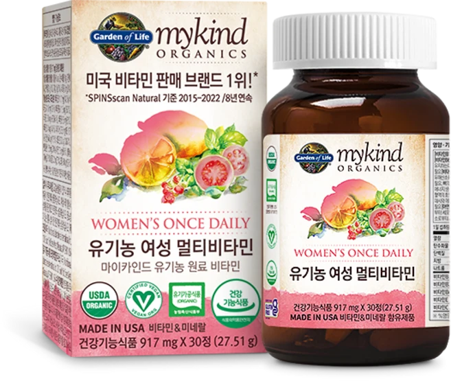 가든오브라이프 유기농 여성 멀티 비타민, 30정, 1개 - 쿠팡