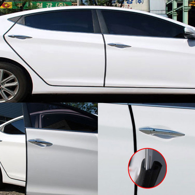 자동차 도어스트립 문콕소음방지 차량용 스크래치흠집보호 고무몰딩 4M/투리스모 액티언 무쏘 그랜드스타렉스 카니발 더뉴k7프리미어 k5 올뉴k3 말리부 크루즈 쏘렌토MQ4 모닝 카렌스, 윈드키퍼도어4M-그레이