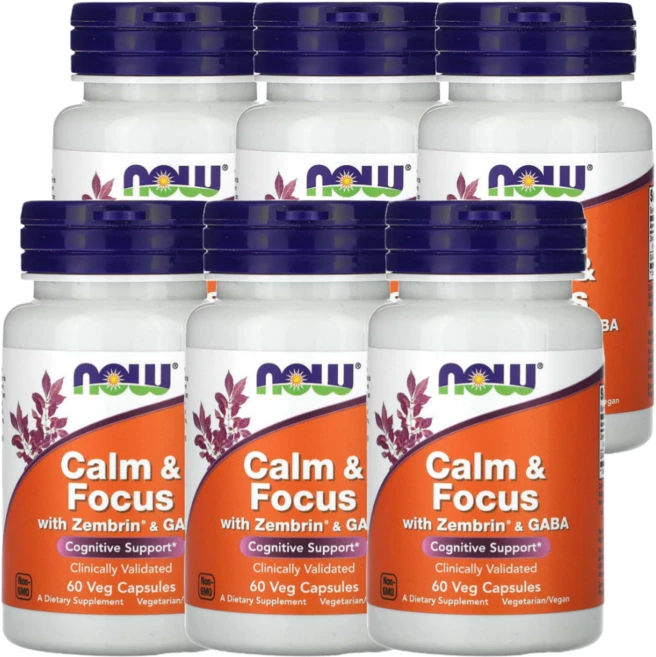 나우푸드 Calm & Focus Zembrin 및 GABA 함유 60캡슐 6통, 60정 - 쿠팡