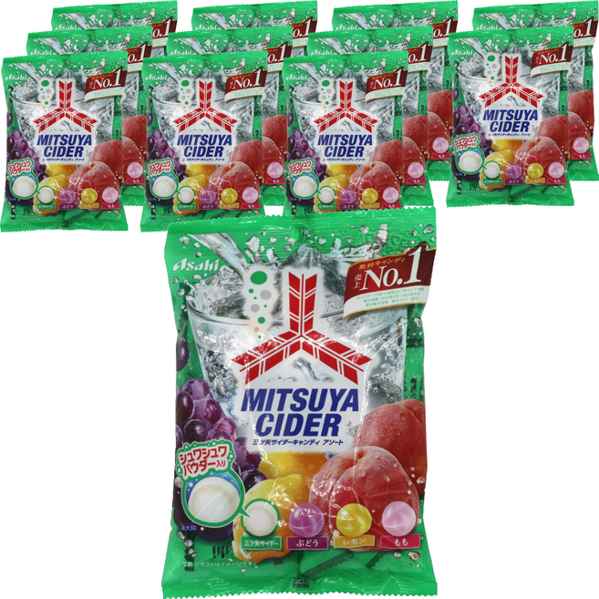 Asahi 미츠야 사이다 캔디 어쏘트, 112g, 12개