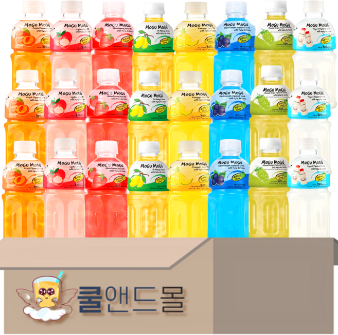 [쿨앤드몰] 모구모구 8종 복숭아3+리치3+딸기3+망고3+파인애플3+블랙커런트3+샤인머스켓3+요거트3, 24개, 320ml