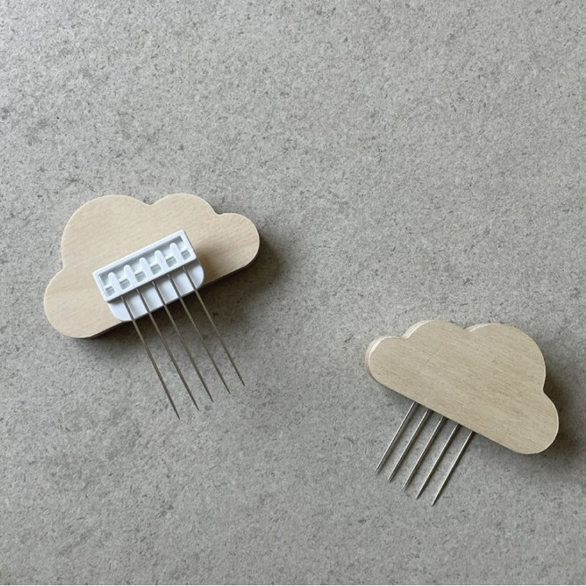 하이오즈 구름모양 자작나무 원목 꼭꼬핀, 스몰, 1개, 스몰