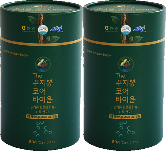 (헬스앤팜본사직거래) "the꾸지뽕코어바이옴" 20g*60스틱 2통 꾸지뽕 분말이 그대로 꾸지뽕생유산균 업그레이드 제품, 2g, 60개