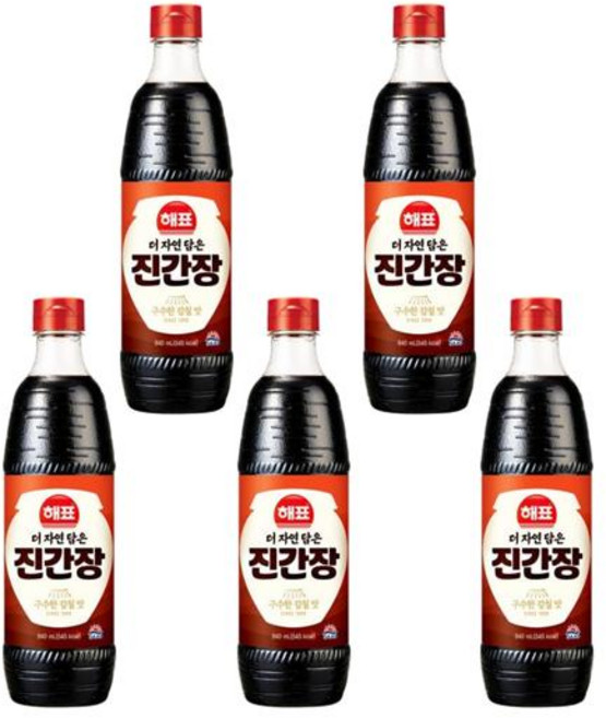 [해표] 더자연담은 진간장 840ml 5개